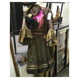 PAIR OF STAGE COSTUMES WITH HEAD PIECE