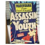 MARIHUANA  REPRINT PROPAGANDA POSTER ON CANVAS