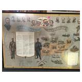FRAMED CIVAL WAR SENTENIAL POSTER