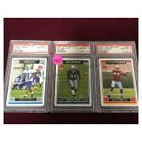 3  PSA GRADED FOOT BALL CARDS