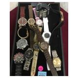 TRAY OF WATCHES, SWATCH, ITOUCH & MORE