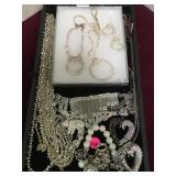 TRAY OF FASHION JEWELRY, GENEVA WATCH & MORE