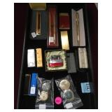 TRAY LOT OF LIGHTERS, COLIBRI, RONSON & MORE