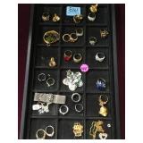 TRAY LOT OF HIGH FASHION RINGS