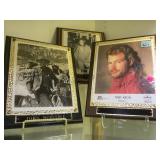 3 AUTOGRAPHED PICTURES ON PLAQUES, JOHN MCINTIRE
