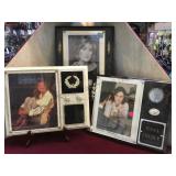 3 AUTOGRAPHED PICTURES ON PLAQUES