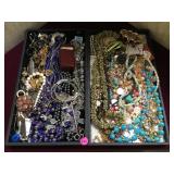 2 TRAYS FASHION JEWELRY