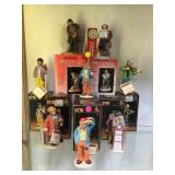 LOT OF 8 EMMETT  KELLY FIGURINES W/BOXES