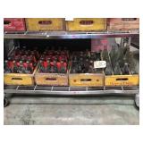 BOTTOM SHELF VINTAGE COKE BOTTLES & CRATES