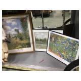 SHELF LOT OF FRAMED WALL ART