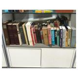SHELF LOT OF VINTAGE BOOKS, RADIO DIRECTORY