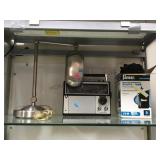 SHELF LOT, LAMP, RADIO & PUMP