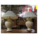 PAIR OF CERAMIC BASED TABLE LAMPS