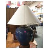 BLUE CERAMIC BASED TABLE LAMP
