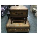 PAIR OF MAP TABLES W/ DRAWERS