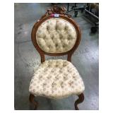 CARVED BACK VINTAGE CHAIR