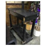 BLACK SLATE TOP EMPIRE STYLE HALL TABLE