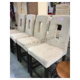LOT OF 4 PADDED BAR STOOL CHAIRS