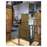 3 MIRRORED OBELISK BASES W/ CRATES