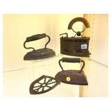 3 ANTIQUE SAD IRONS