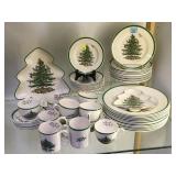 APPROX 52  PIECES OF CHRISTMAS SPODE DINNERWARE