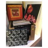 BOX OF VINYL ALBUMS, STEPPENWOLF, ROLLING STONES,
