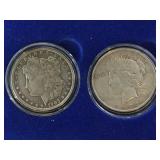 1923-D PEACE &  A 1903 MORGAN DOLLAR, 2 X MONEY