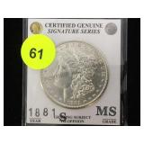 1881-S MORGAN SILVER DOLLAR