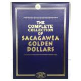 ALBUM OF SACAGAWEA GOLDEN DOLLARS, (24 COINS)