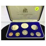 FIRST NATIONAL COINAGE OF BARBADOS PROOF SET 1973