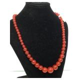 TRANSLUCENT ORANGE GEMSTONE NECKLACE