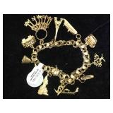 14K GOLD CHARM BRACELET