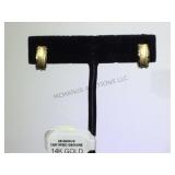 14K GOLD CURVED HOOP EARINGS