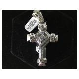 HEAVY  STERLING CROSS PENDANT