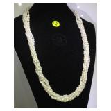 14K CLASP & BEADS MULTI STRAN SEED PEARLS