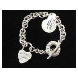 STERLING TIFFANY & CO BRACELET W/ HEART