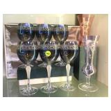 ELEGANT CRYTAL STEMWARE W/ CLASSIC C CUT CRYSTAL