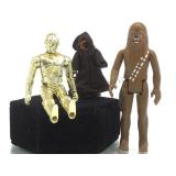 1977 KENNER C3PO, CHEWBACCA & JAHWA W/ CLOTH ROBE