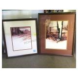 2 FRAMED ATKINSON PRINTS