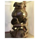 HAND CARVED WOOD TRIBAL FIGURE