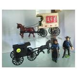 CAST IRON REPRODUCTION HORSE DRAWN CARRIAGES &