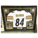 SHADOW BOX AUTOGRAPHED ANTONO BROWN JERSEY W/ COA