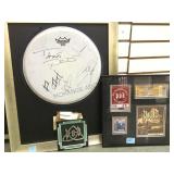 AUTOGRAPHED P.O.D. DRUM HEAD & BACK STAGE ENTRY