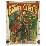 1960 AL G. BARNES CIRCUS POSTER