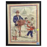 1943 J.H. KING UNCLE SAM DEFEATS NAZI GERMANY