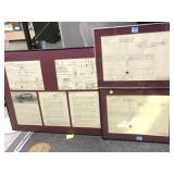 3 FRAMED AIRPLANE SCHEMATICS, DOUGLESS M-2