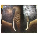 LARGE ELEPHANT OIL ON CANVAS  LOCAL PICKUP ONLY