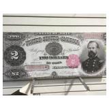 PRINT ON CANVAS OF 1891 $2 BILL