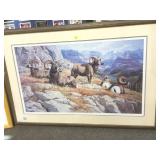 FRAMED LEON PARSON LE PRINT BIG HORN SHEEP #628 OF