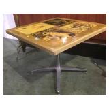 VINTAGE ADVERTISING LAQUERED TABLE